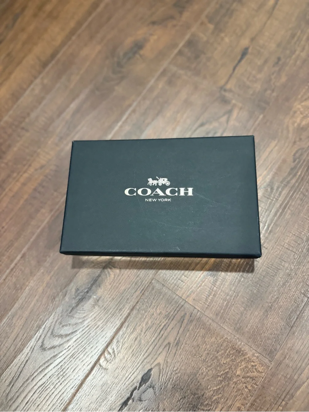 NWT Coach Black Glitter Star Zip Card Pouch